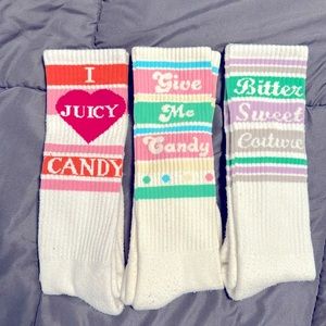 Vintage Juicy Couture Y2K Very Rare Knee High Socks